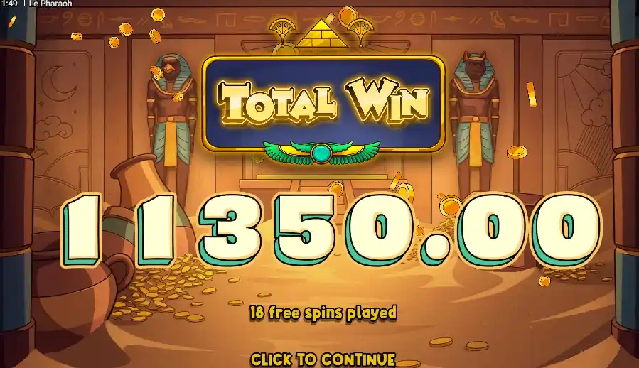 Victoire avec Le Pharaoh